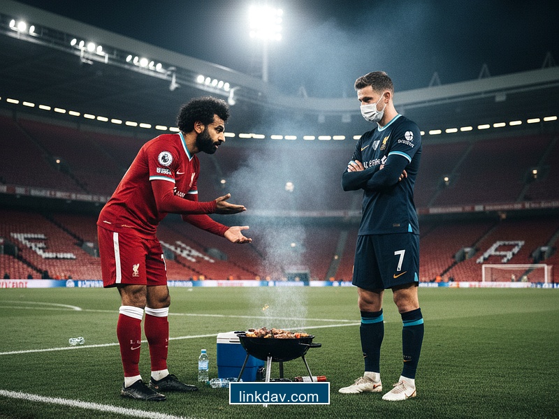 Mo Salah pictured grilling ex-Saudi Pro League star & pal Jordan Henderson in secret summit after pair arrive in masks