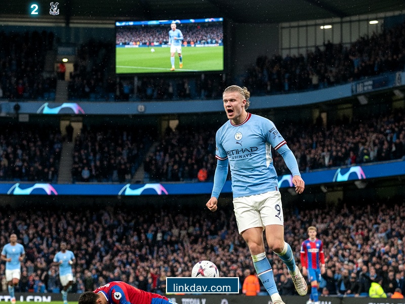 Haaland scores twice as Man City win at Crystal Palace